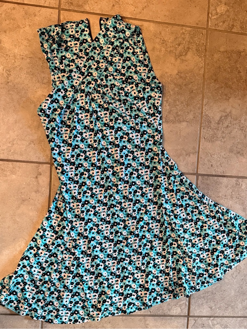 Michael Kors Aqua, Black & White Floral Dress